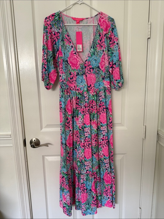 Lilly Pulitzer Dresses & Skirts - Lilly Pulitzer NWT Brantley Midi Wrap Dress Always Be Blooming